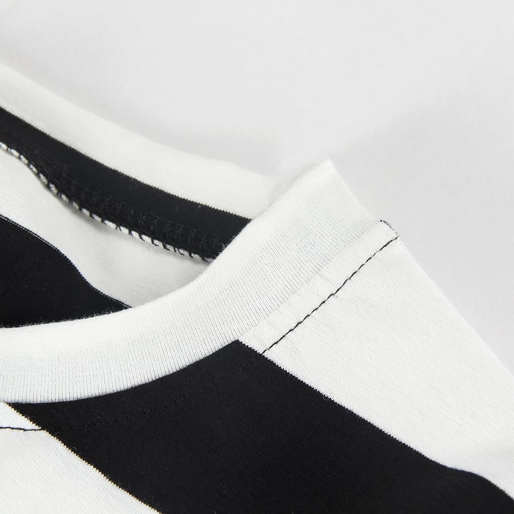 Smile Fish Crew Neck Where is Waldo Shirts Long Sleeve Striped T-Shirt - Image 3