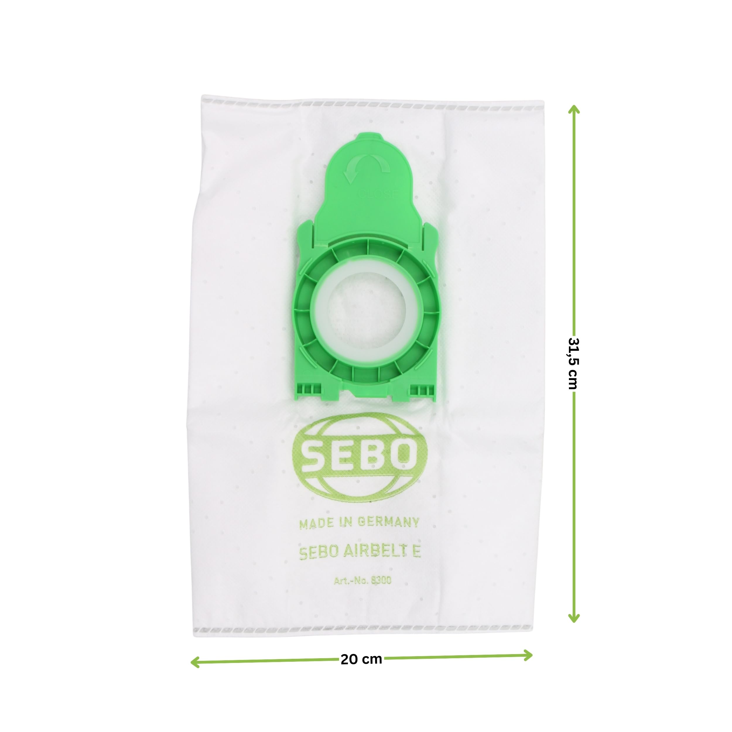 8 original Sebo Staubsaugerbeutel für Sebo Airbelt E1 und E3 alle Modelle (8300ER)