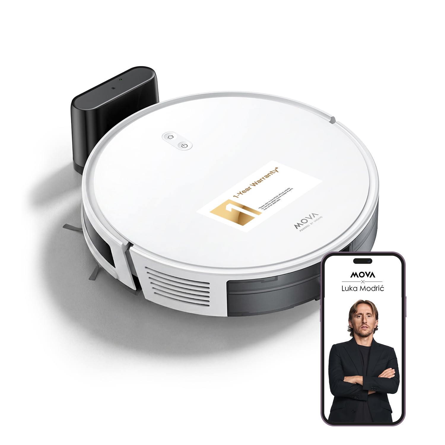 Mova E10 Robot Vacuum Cleaner with LDS Navigation & 4500Pa Suction, 2-in-1 Vacuum and Mop, Dual-Fusion Obstacle Avoidance, Compact 7.6cm Height, White-image-14