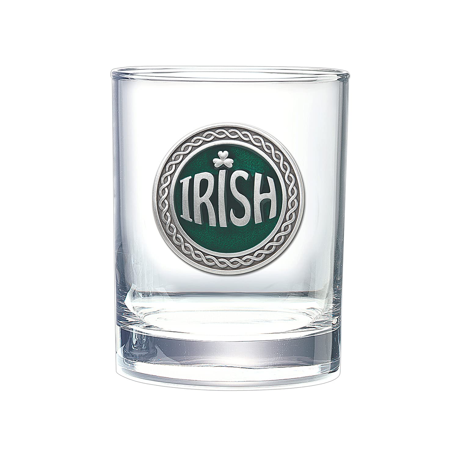 Heritage Pewter Irish Double Old Fashion | Double Rocks Glass 14 OZ for Liquor | Expertly Crafted Pewter Glass