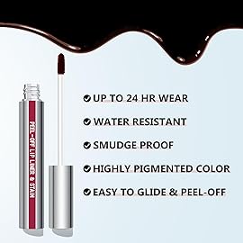 Cilrofelr Peel Off Lip Liner Stain, Long Wear Tattoo Lip Liner with Tweezer, Peel Off Lip Stain with Matte Finish, Long Lasting, Waterproof, Transfer-proof, Highly Pigmented Color (Mauve)