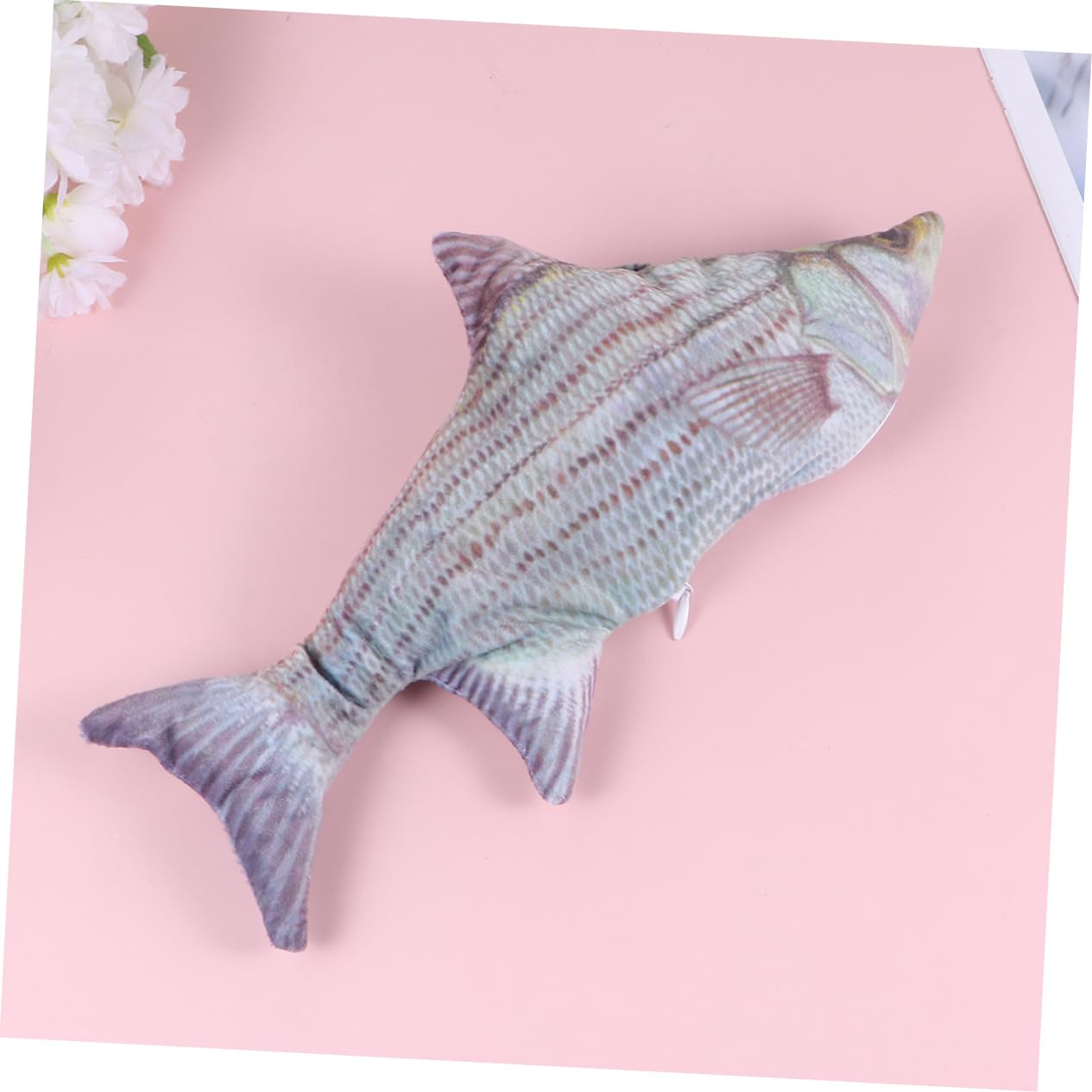 Happyyami 3pièces USB Rechargeable Jouet Poisson Électrique Peluche pour Chats Jouet Interactif Sautant Forme De Bream pour Instinct De Chasse Et Éviter Les Dommages Aux Meubles