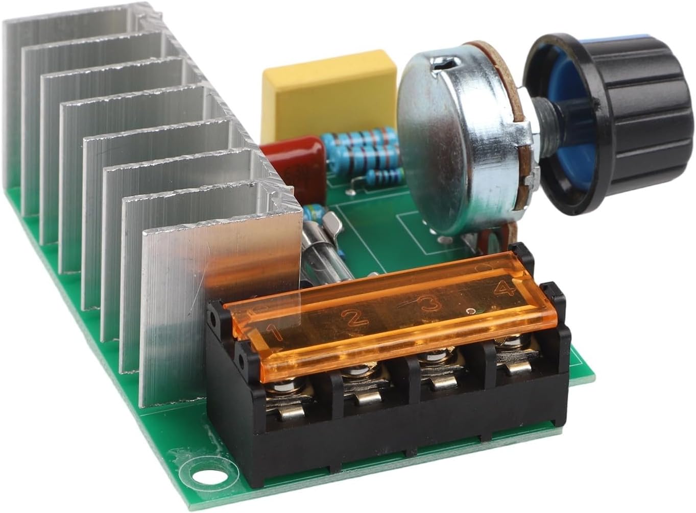 SCR Motor Speed Controller 4000W 220V AC Voltage Regulator Module with Surge Protection for Resistive Loads