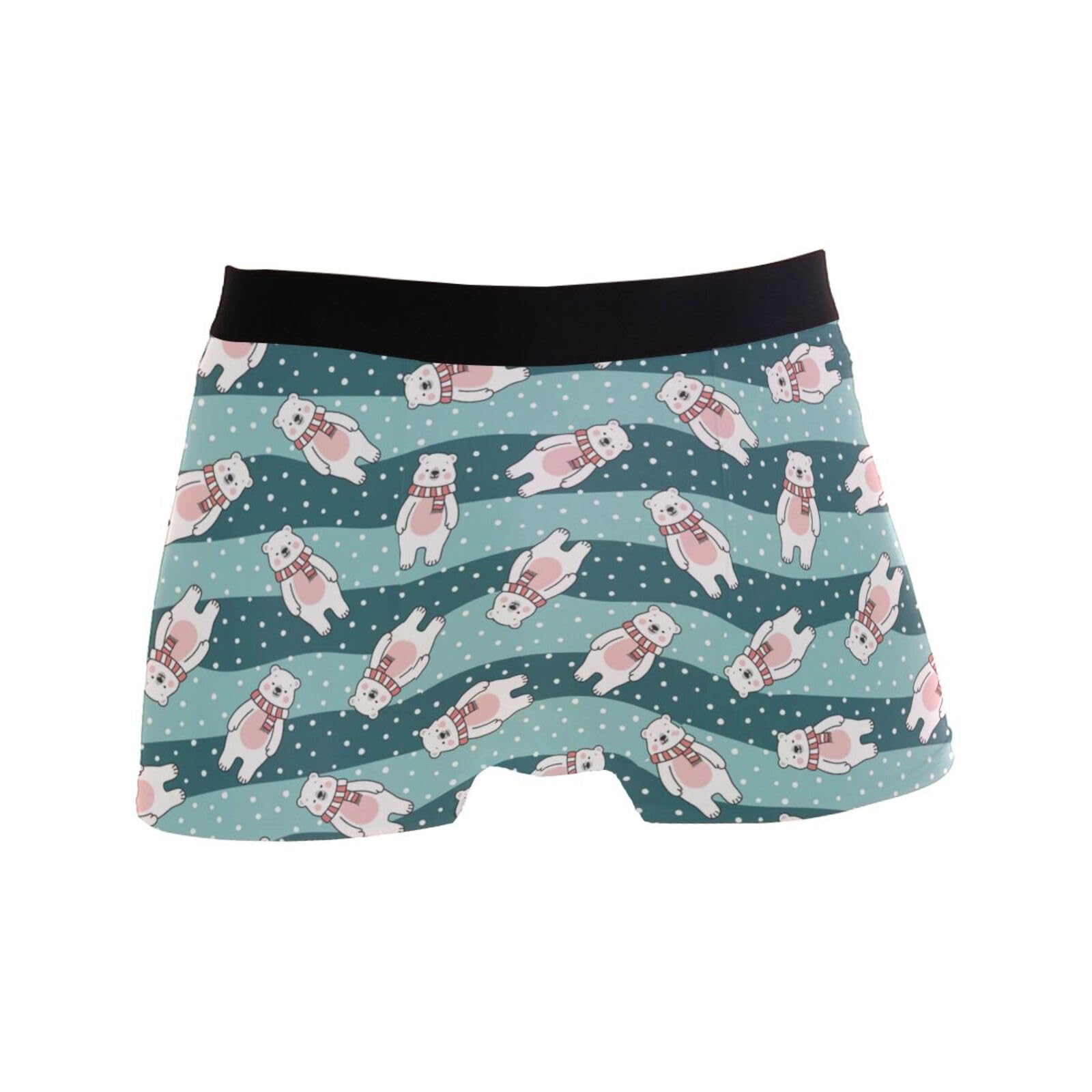 peiyeety Winter Polar Bear Mens Underwear Boxer Briefs