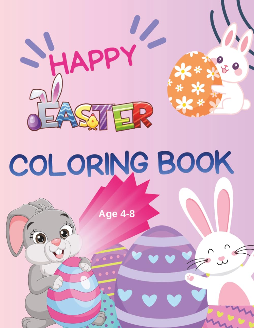 Easter coloring activities: Easter coloring book ,Age 4-8