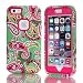 iPhone 6 Plus Case,VAMVAZ(TM) Charming Paisley 3 in 1 3-piece Design Hybrid PC Silicone Stand Back Case Cover Skin For 5.5" iPhone 6 Plus (Hot Pink)