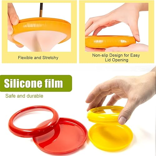 Miniatura 3 de Recipientes reutilizables de almacenamiento de frutas y verduras, soporte de tomate de silicona para refrigerador, paquete de 2 unidades