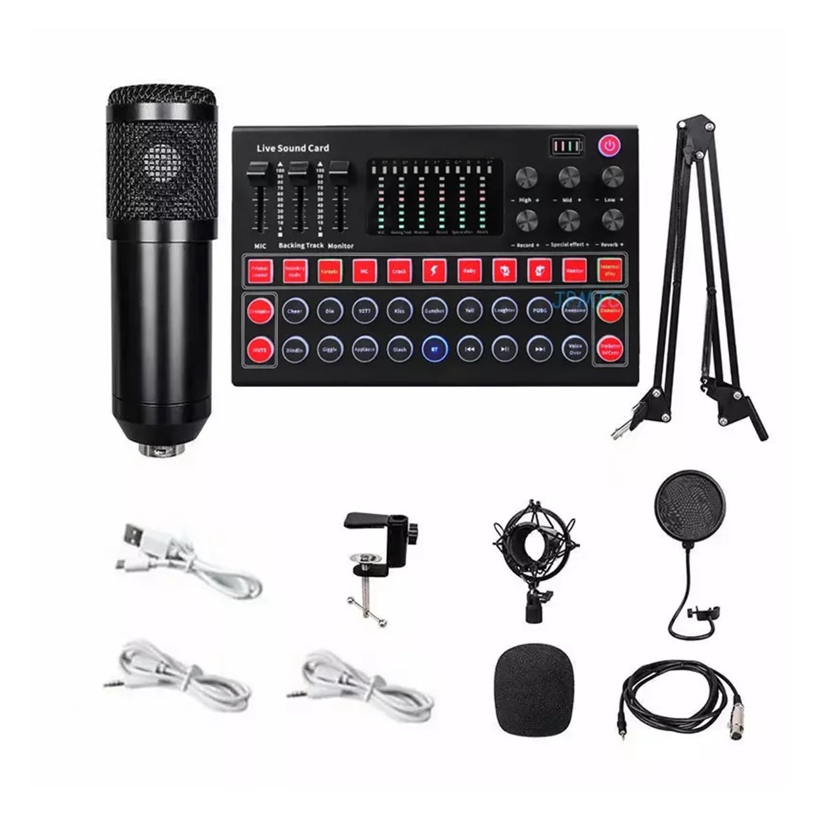 Mixer audio, M9 Canale Bluetooth Mini Scheda Mixer Effetti Digitali Riduzione Rumore Console Registrazione USB for Cantare BM800 2022(M9 BM800 PLUS)