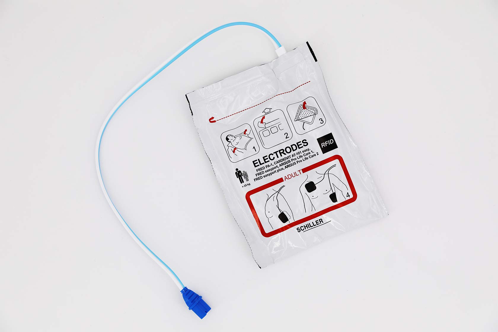 Notfallretter® Defibrillator AED+, 10 Jahre Garantie Schiller Deutschland, aktiver HLW-Assistent, HLW Feedback FreeCPR®, mit vollautomatische Schockauslösung, Vollausstattung, MDR