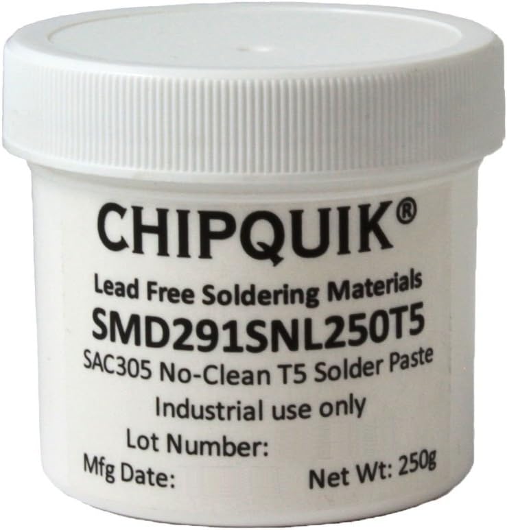 Chip Quik SMD291SNL250T5 Solder Paste in jar 250g (T5) SAC305 no clean