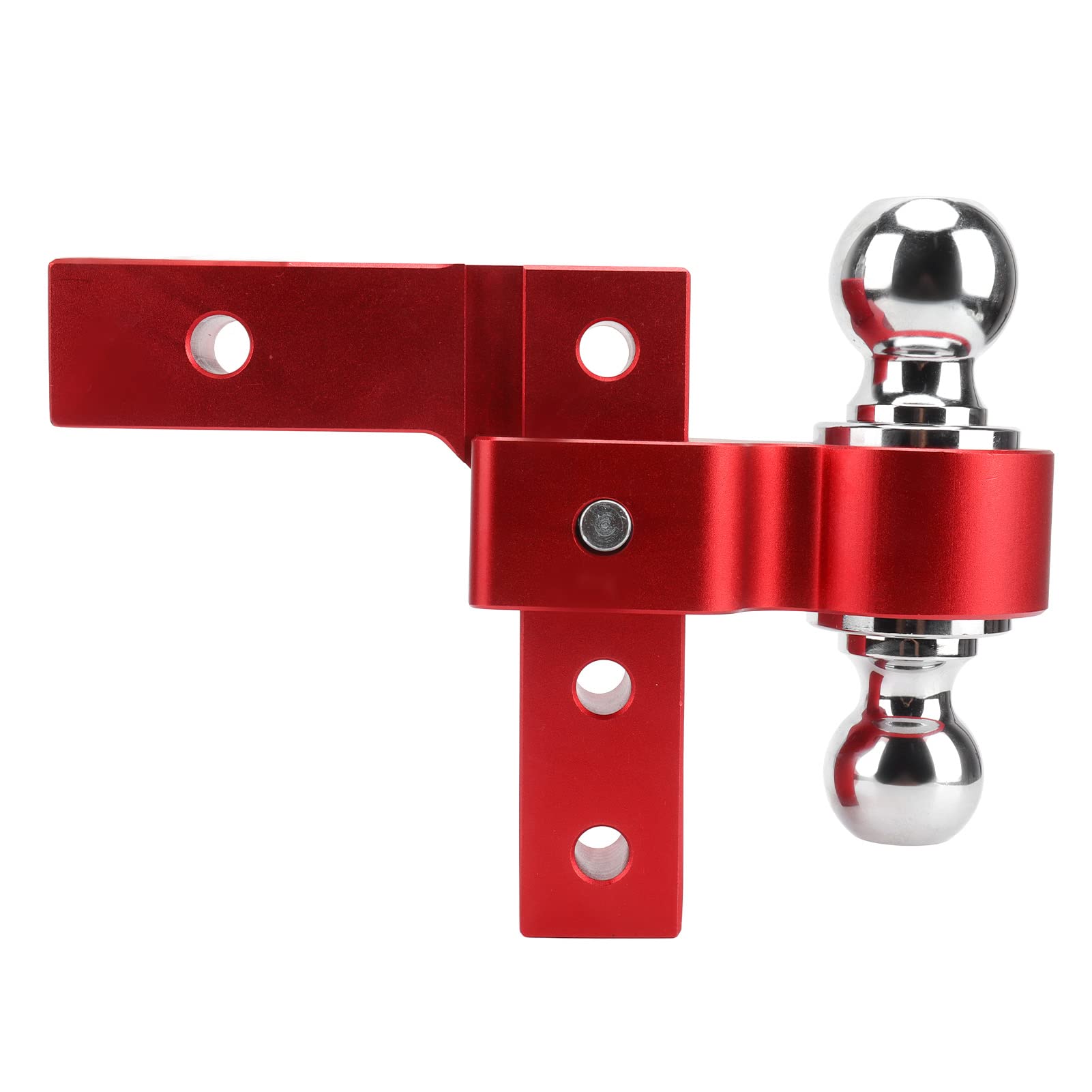 POENVFPO Zaczep Przyczepy Regulowane Mocowanie Kulowe Aluminiowy 6-calowy Hak Holowniczy z podwójną kulą do Odbiornika 2-calowego z Hakiem i Sworzniami Blokującymi do łodzi, Przyczep Kempingowych i