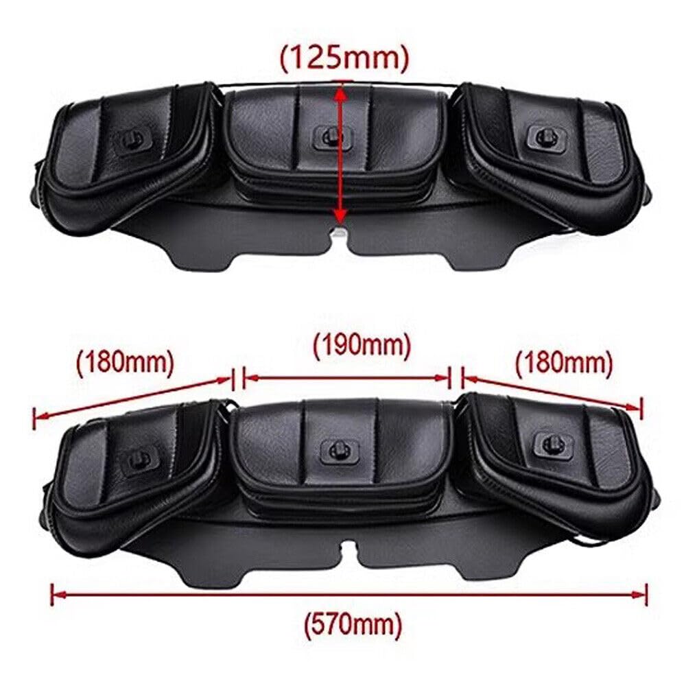 Borsa Per Parabrezza Con 3 Scomparti Adatto Per Harley Davidson Touring 96 13 Craftride Wt1 Nero A561253 0