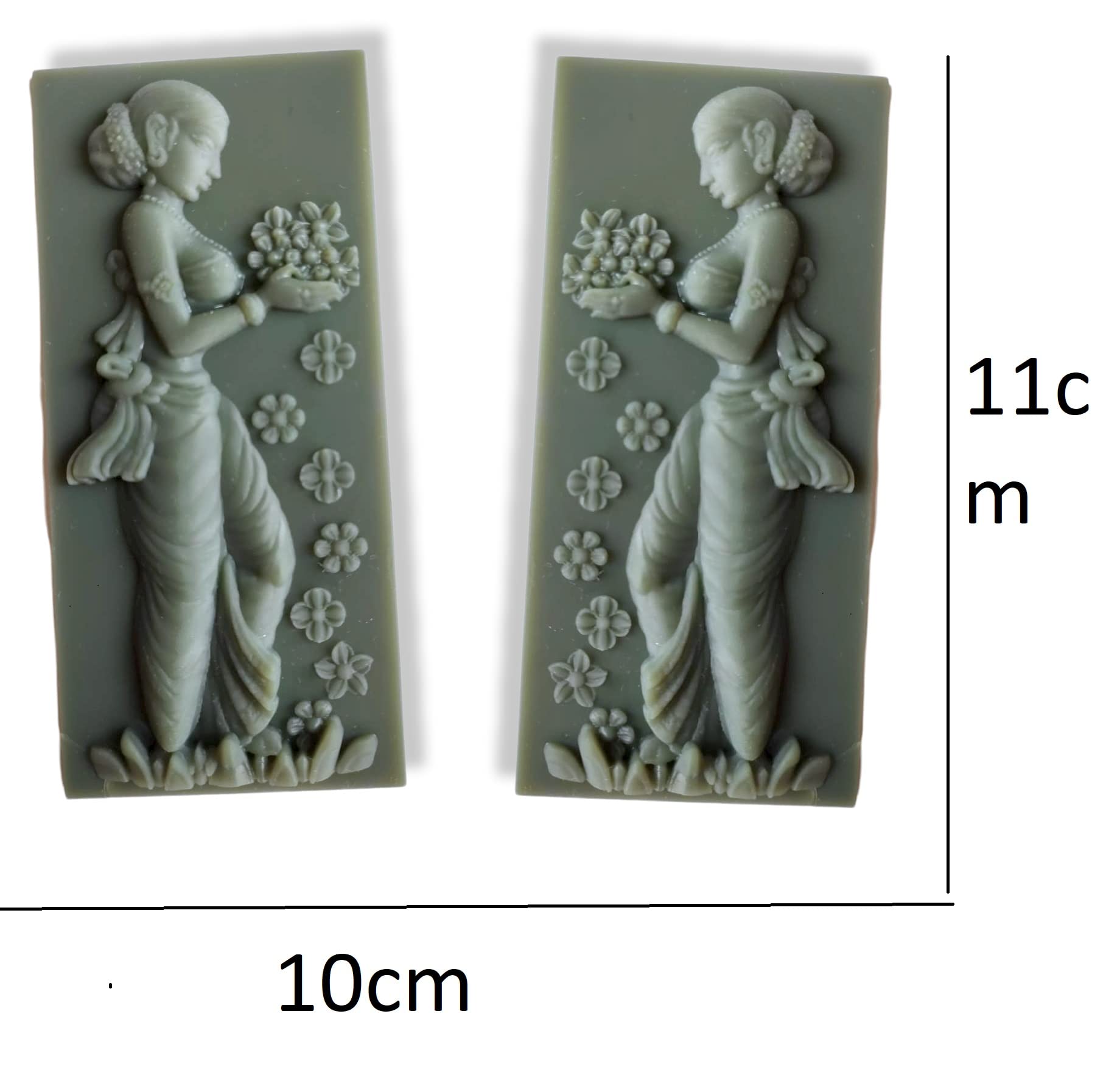 ACE Indian Traditional 3D Engraved Welcoming with Flower Frame Pattern Silicone Mold DIY Resin Cement Clay Wax Art and Craft Silicone Mold 1