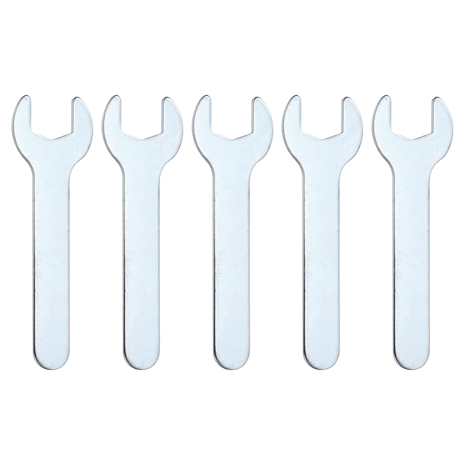 sourcing map 5Pcs Super Thin Single Open End Wrench 14mm Metric End 2mm Thickness Galvanized Steel Slim Wrench Ultra Thin Mechanic Spanner Tool for Tight Space