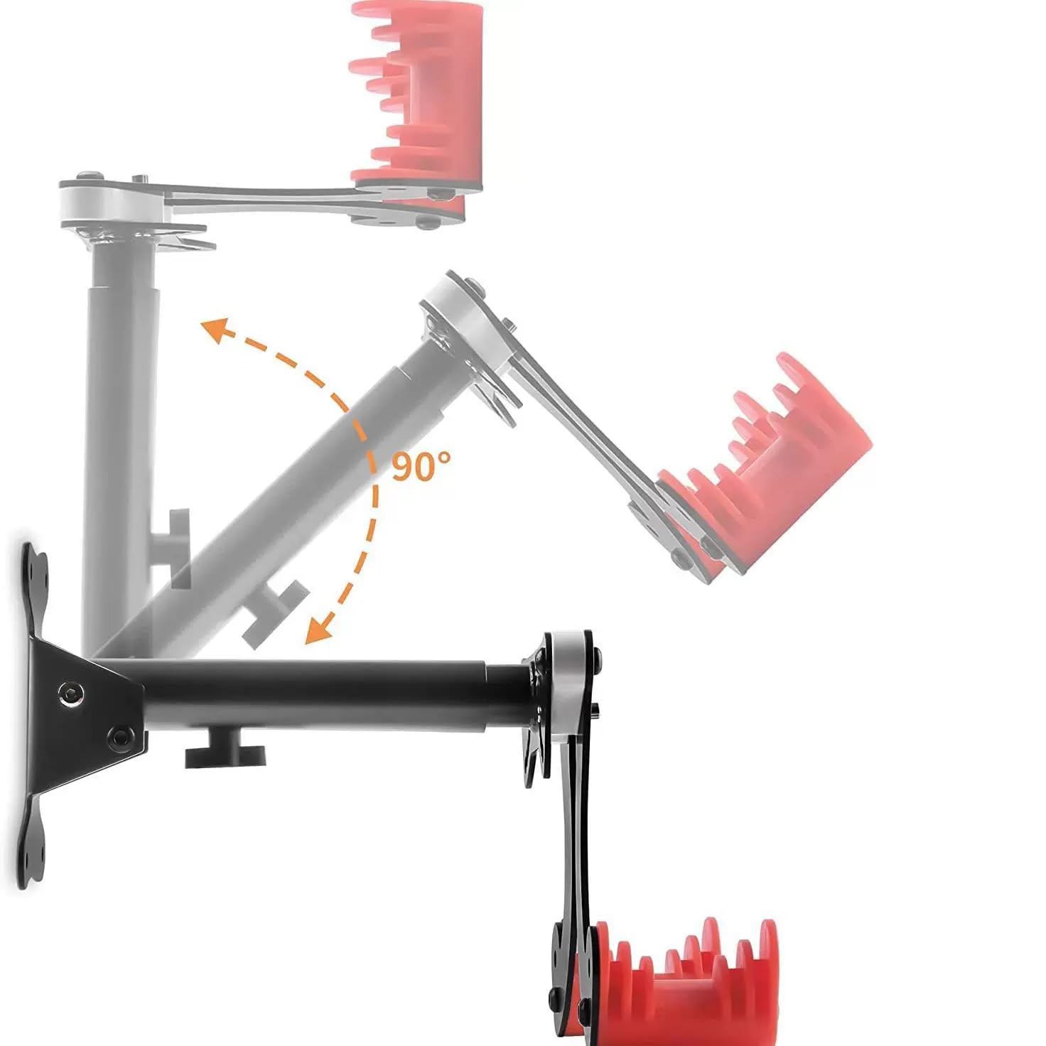 Fahrrad Wandhalterung – Verstellbare und Platzsparende Fahrradaufhängung für Garage, Wohnung & Keller – Horizontaler Fahrradhalter mit Gummischutz und Ratschenbefestigung, 8,7–12,6 Zoll Breite