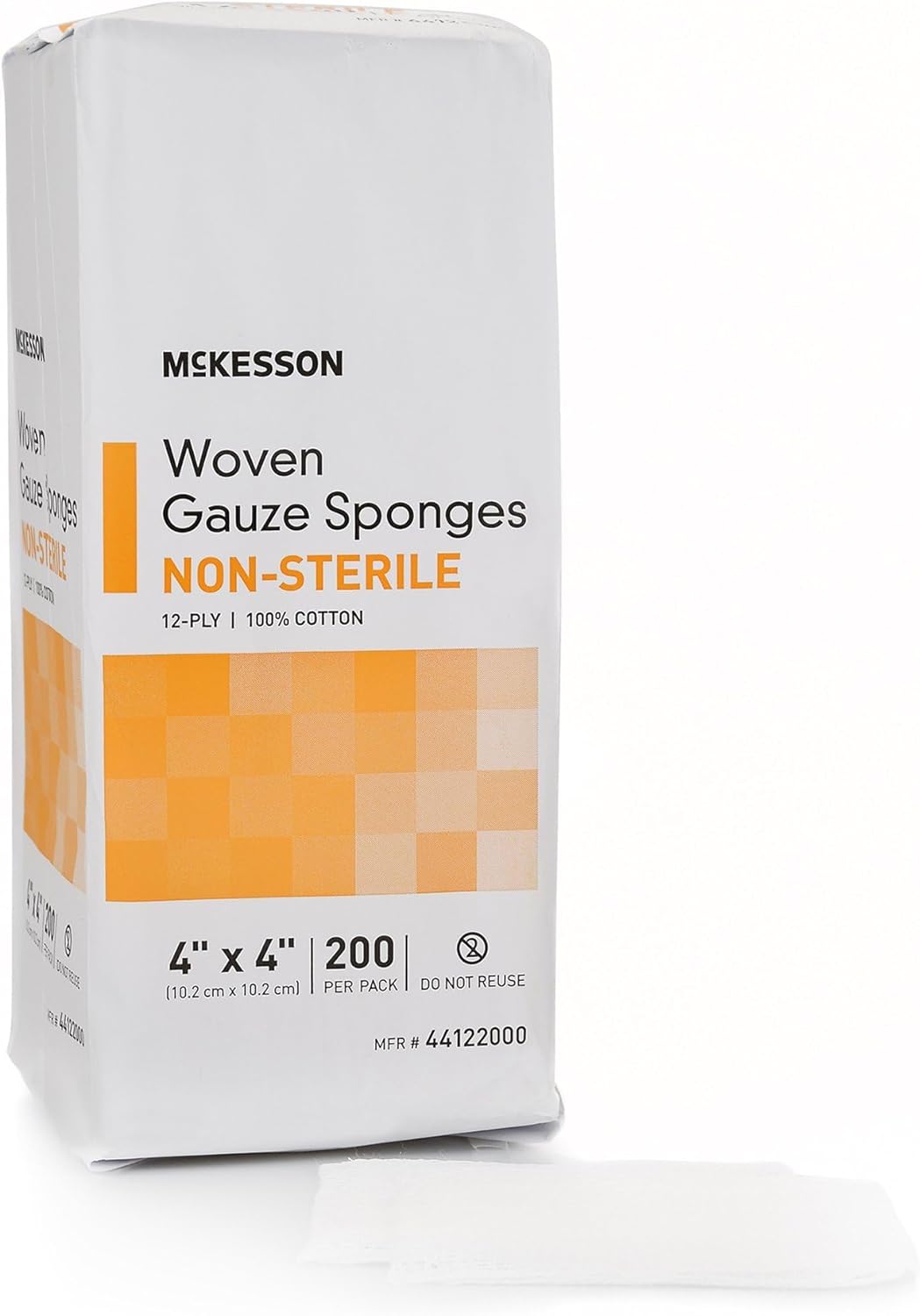 McKesson Woven Gauze Sponges, Non-Sterile, (4x4 Inch (200 Count)) [Amazon-developed Certification] Compact by Design