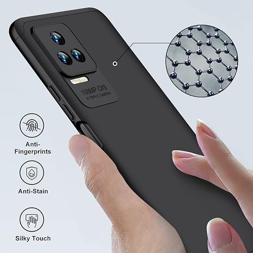 Miniatura 3 de Asdsinfor Funda compatible con Xiaomi Poco F4 5G, Redmi K40S Funda Ultra Delgada 3 en 1 Funda de Protección de Cuerpo Completo Policarbonato Duro de
