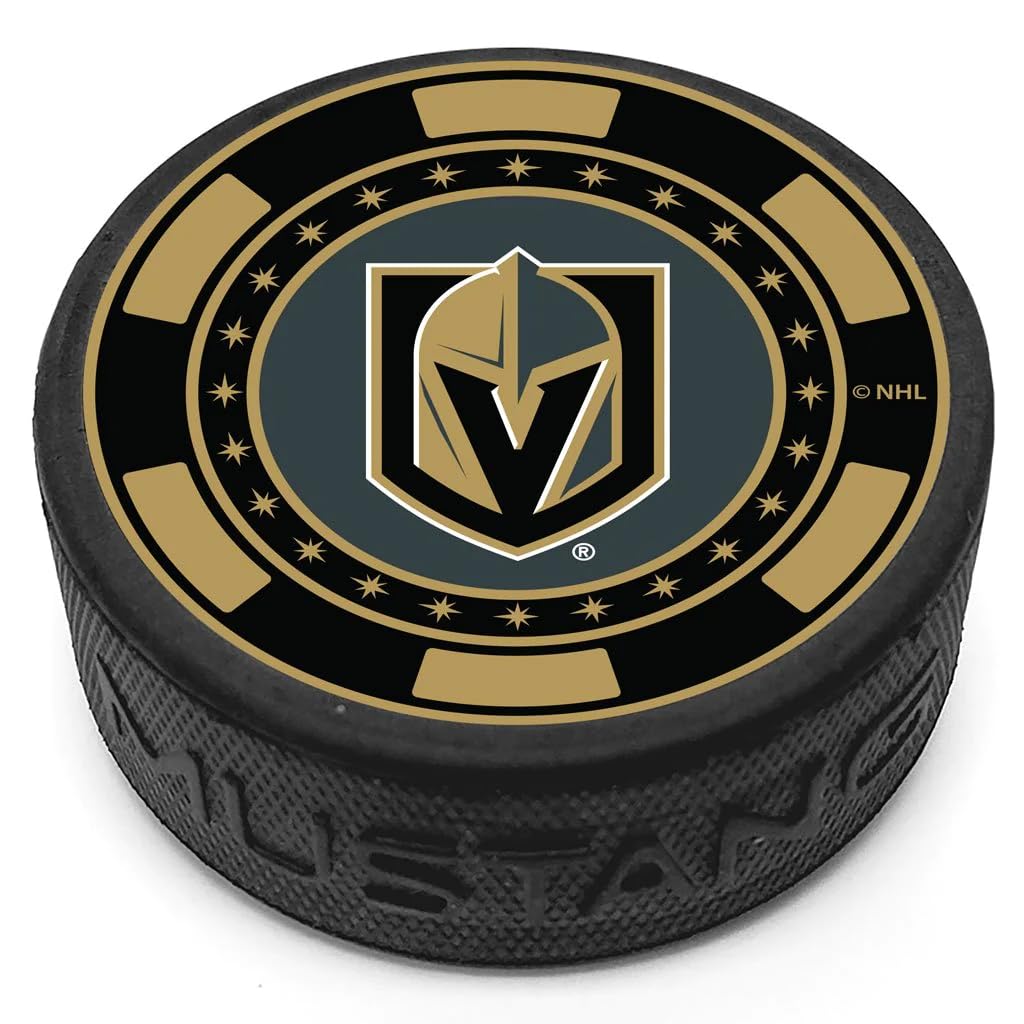 Sports Decor Vegas Golden Knights Black Poker Chip Textured Puck
