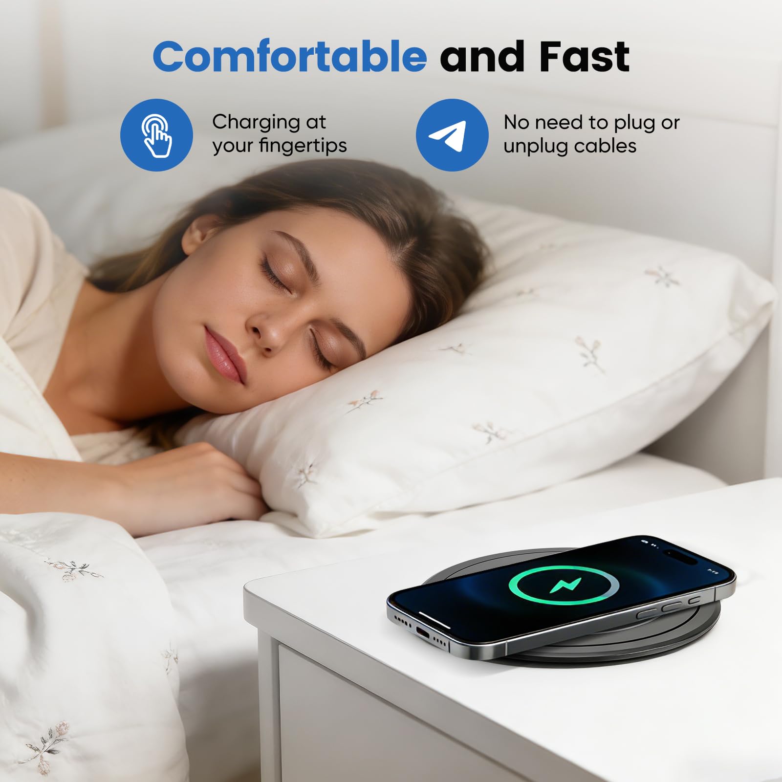 Presa Piano di Lavoro Cucina 4 Prese, 1 USB C, 1 USB A Porte, Caricabatterie Senza Fili, Presa Da Tavolo Espanotabile 3 Prese per Cucine Ufficio Camera Riunione (Nero)