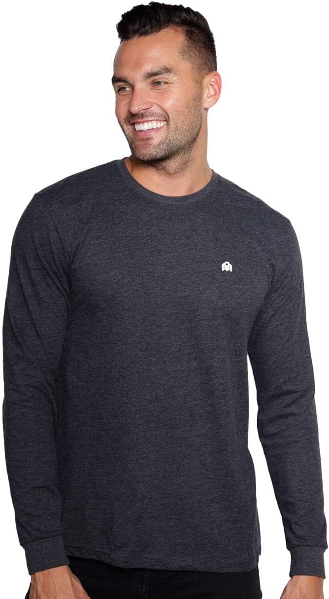 INTO THE AM Long Sleeve Tee Shirts for Men S-3 XL - Men's Longsleeve Casual Work T-Shirts