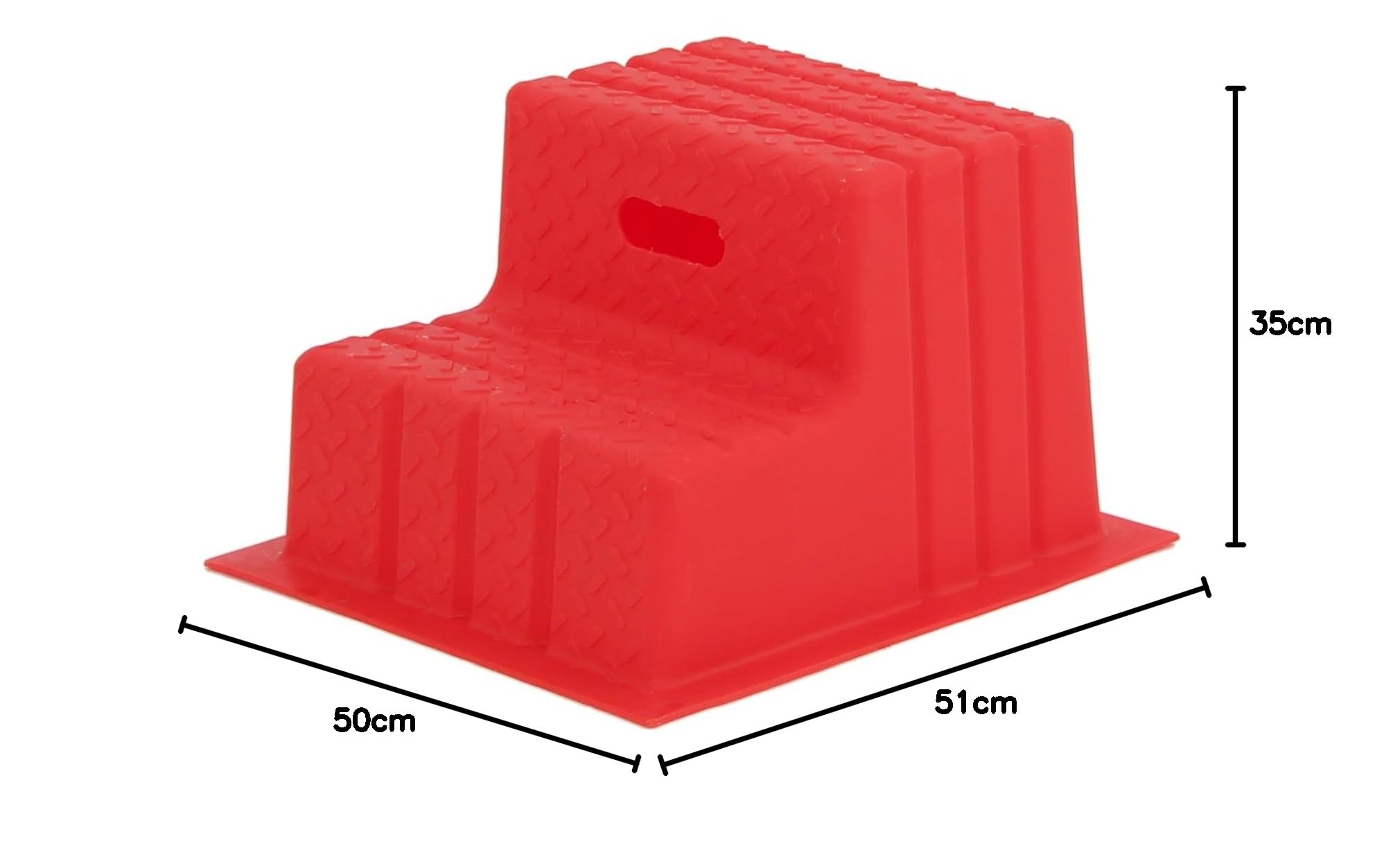 Aufstiegshilfe, Aufstiegs-Hocker mit 2 Stufen. (Rot)