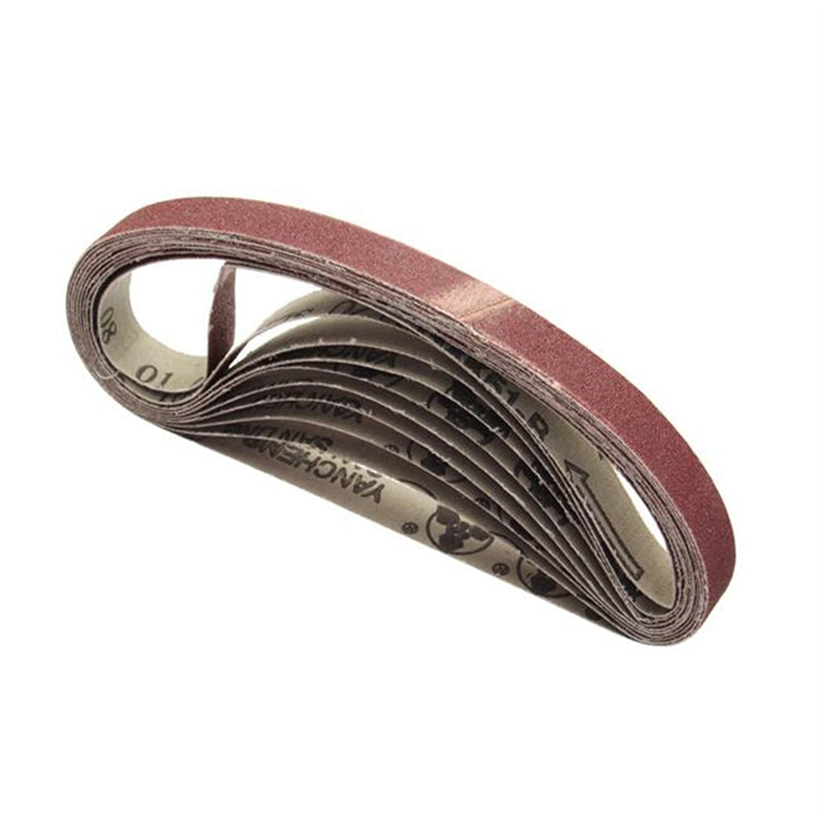 Papel de Lija Bandas de Lija 50 Piezas de 15 x 452 mm, Grano 60/100/120/240/400/600 for Adaptador de lijadora M10, Herramientas abrasivas for máquina pulidora(Grit 600)