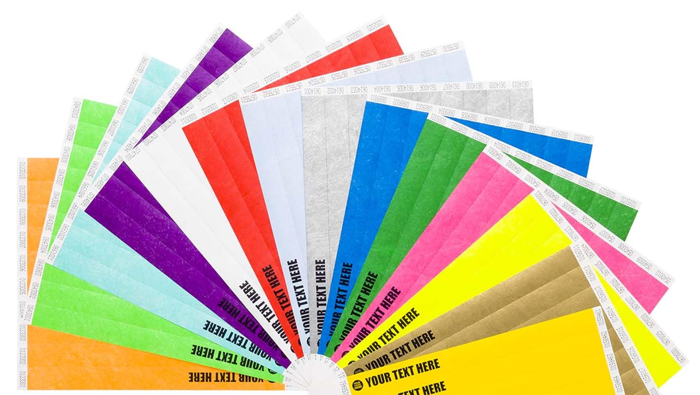 UK Wristbands Ltd - 1000 1" / 25mm Width Tyvek Security Wristbands for Events (Custom Printed) (Dark Green) — image 1