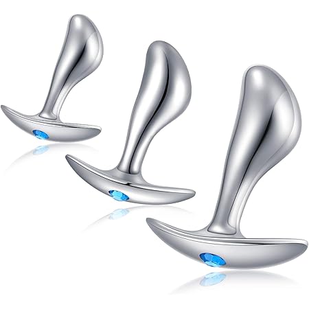 Anal Plugs Luxury Jewelry 3pcs Trainer Kit Butt Plugs with Flared Base Prostate Massage Stimulation Sex Toys for Women Men Beginner