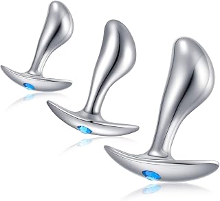 Anal Plugs Luxury Jewelry 3pcs Trainer Kit Butt Plugs with Flared Base Prostate Massage Stimulation Sex Toys for Women Men Beginner