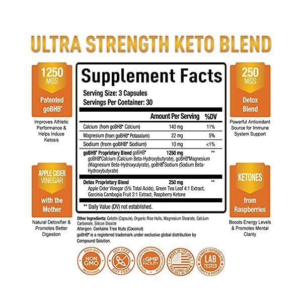 Premium-Keto-Pills-Apple-Cider-Vinegar-Capsules-with-Mother-Utilize-Fat-for-Energy-with-Ketosis-Boost-Energy-Focus-Manage-Cravings-Metabolism-Support-Bhb-Keto-Diet-Pills-for-Women-Men Premium Keto Pills + Apple Cider Vinegar Capsules with Mother - Utilize Fat for Energy with Ketosis, Boost Energy & Focus, Manage Cravings, Metabolism Support - Bhb Keto Diet Pills for Women, Men