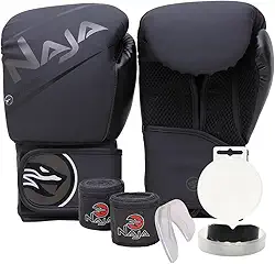 Kit Boxe/Muay Thai Naja Extreme + Par de Luvas + Protetor Bucal + Bandagem 3,5M