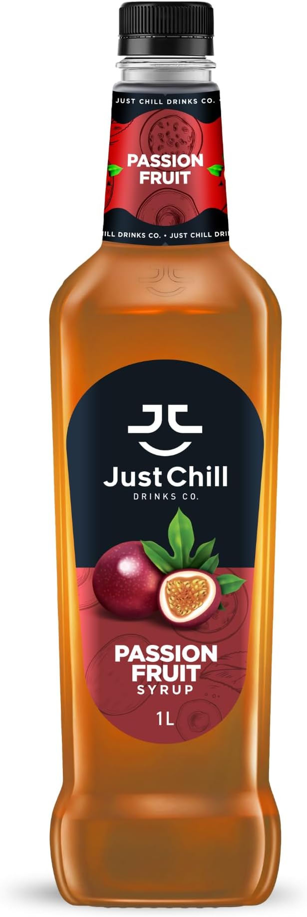 Drinks Co.- Passion Fruit Syrup, 1L (Non-GMO, Vegan, Gluten Free, Halal) - Prepare refreshing & thirst Quenching mocktails