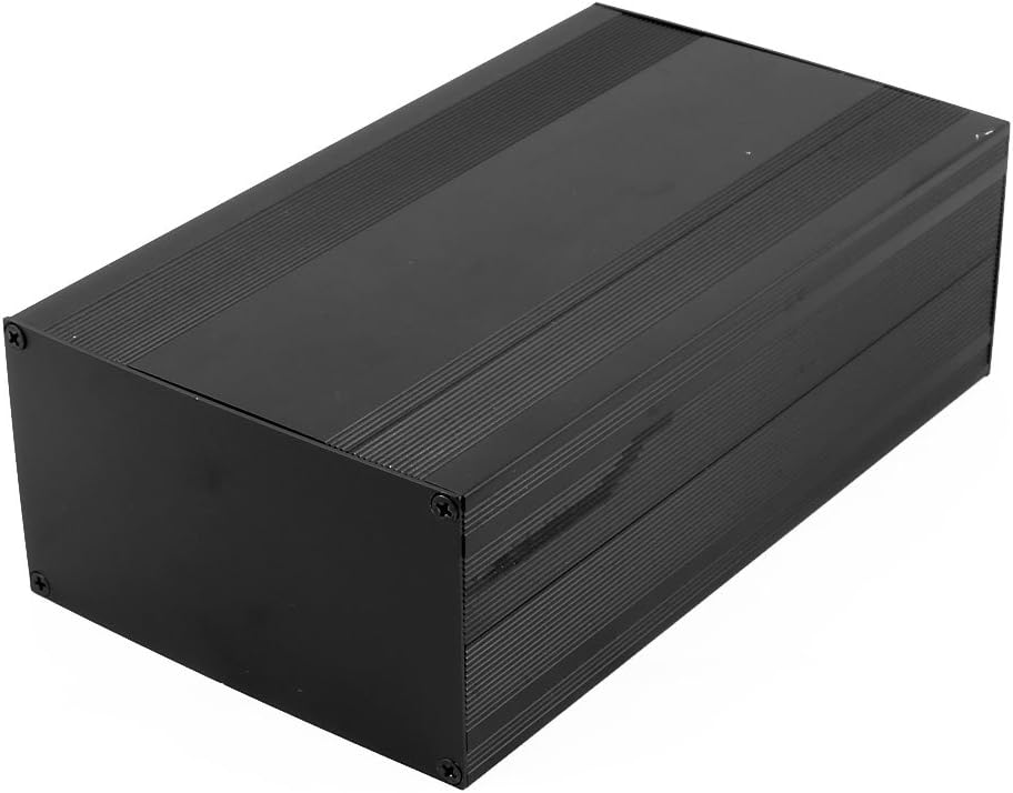 Aexit 253 x 145 x 85mm Multi-purpose Electronic Extruded Aluminum Enclosure Case Black (e637f5eeaed570d035f7b889b8455b04)