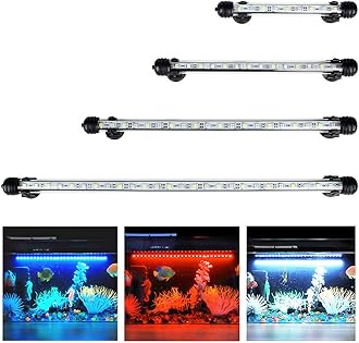 GreenSunLED Aquarium Light,Submersible Multi-Color Waterproof Fish Tank Light Underwater Crystal Glass Lights Suitable for Saltwater and Freshwater-19 inch(48 cm)
