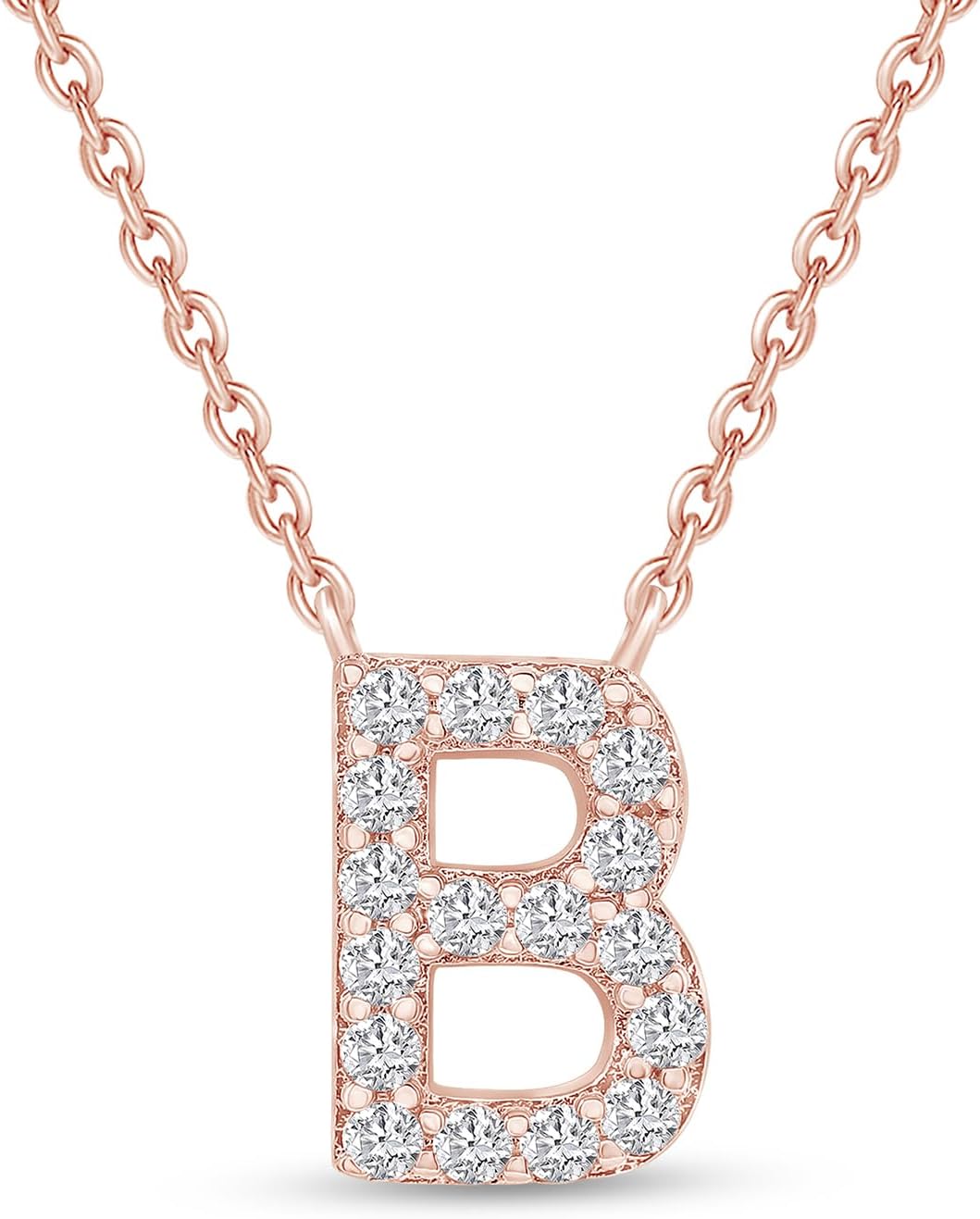 18K Gold Plated Initial Necklace | Moissanite Diamond Alphabet Necklace | Dainty Necklaces for Her | Letter A-Z Pendant Necklace |18" + 2" Adjustable Chain