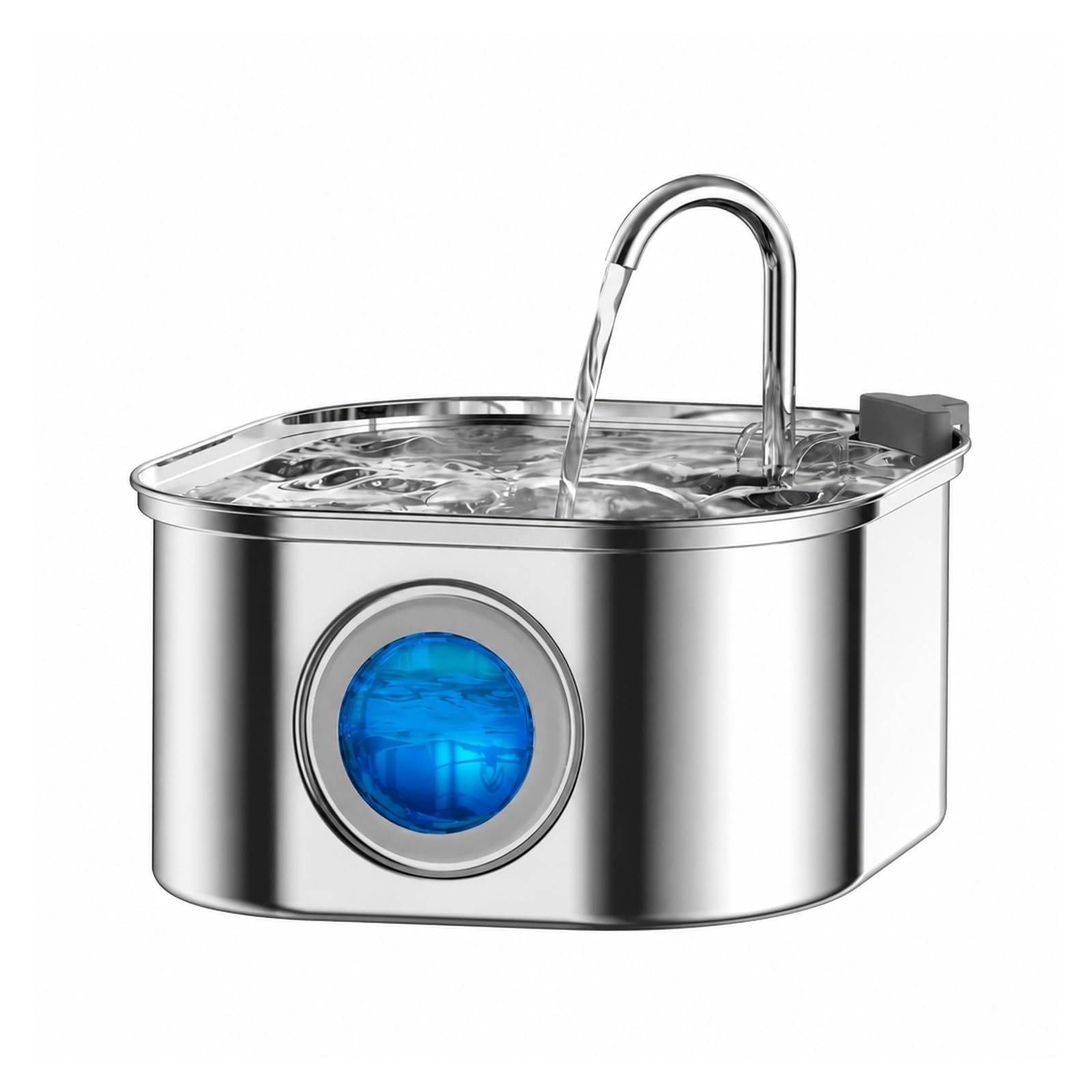Fuente de Agua para Mascotas, Fuente de Agua para Mascotas de Acero Inoxidable de 3,2 l(Add 4Filters)
