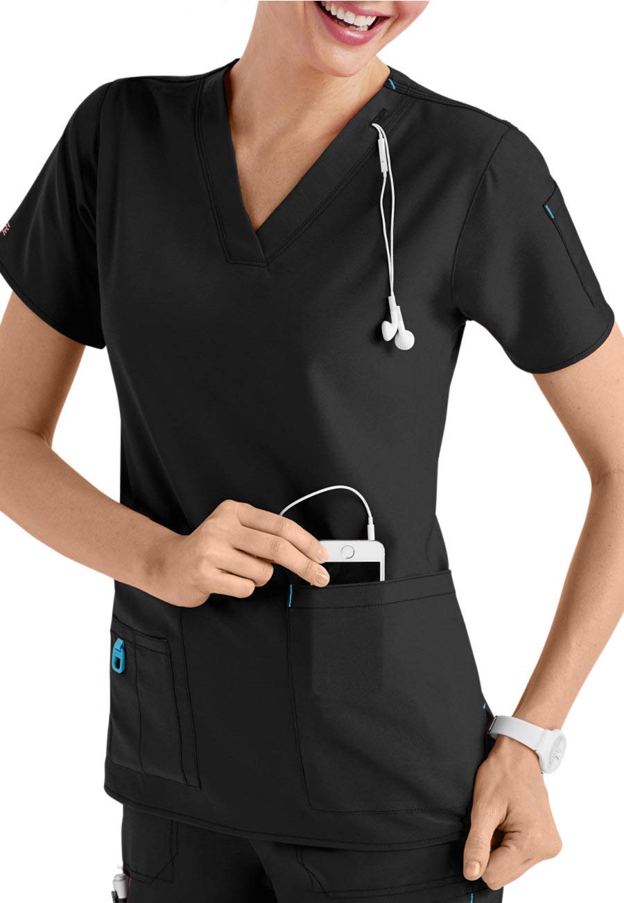 Smart Uniform Scrub Anish A110 (4XL, Black)