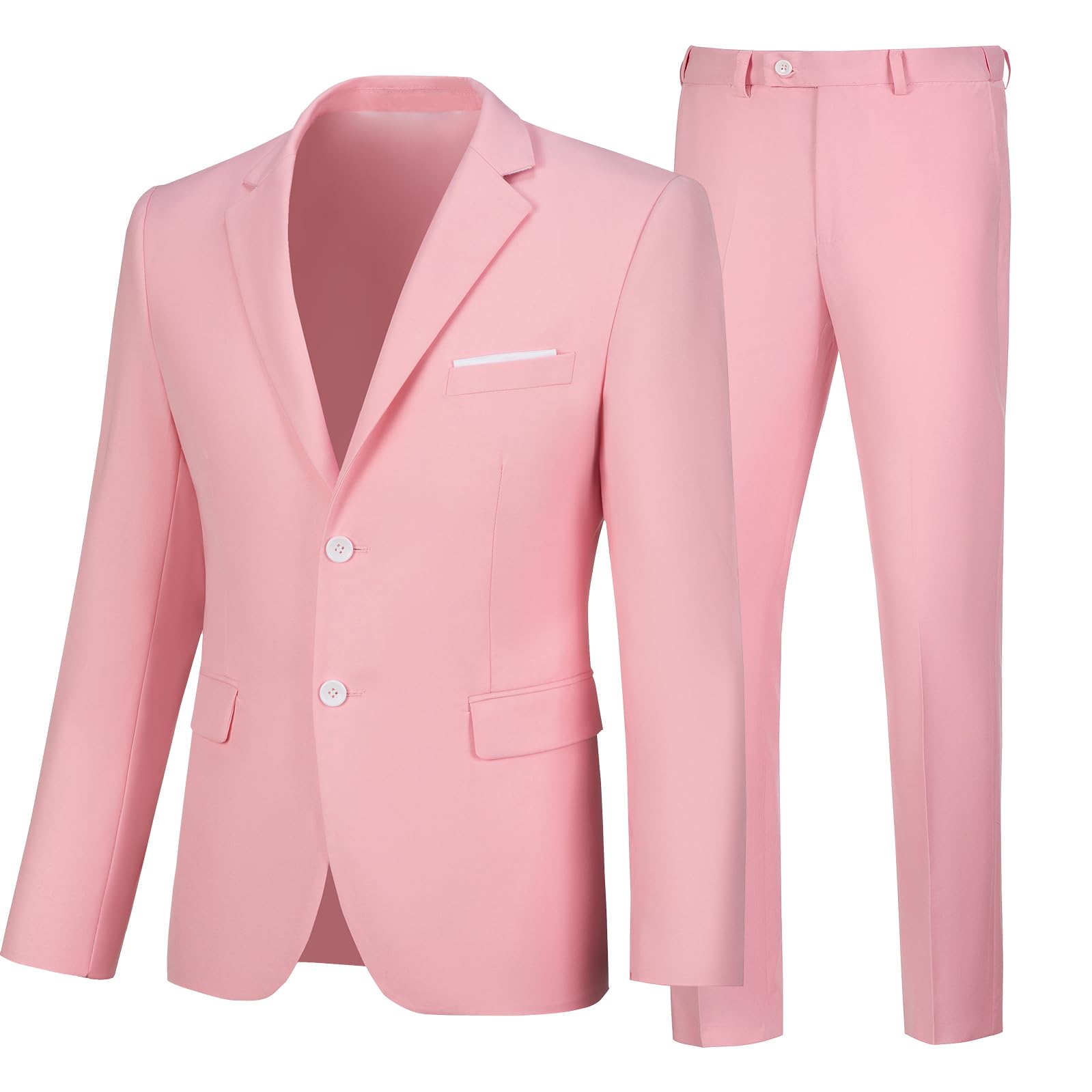 Mens 2 Piece Suit Slim Fit Business Wedding Party Tuxedo Dress Suits for Men Jacket and Pants Set