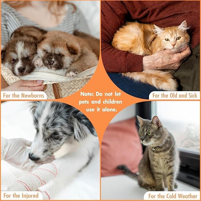 Miniatura 7 de Almohadilla térmica para gatos Cama para mascotas autocalentable de 18 x 18 pulgadas, almohadilla térmica eléctrica para perros y gatos,