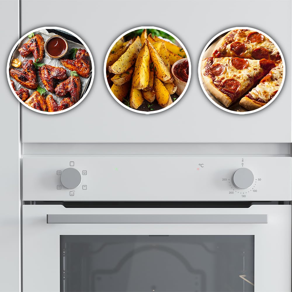 Cecotec Four Intégrable Multifonction Conventionnel de 80L Bolero Hexa C126400 Glass White. 2800W, 5 Fonctions, Basse Consommation, Lumière Intérieure, Steam Assist, Steam EasyClean