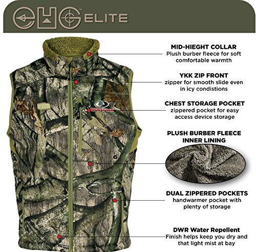 EHG Elite Blackburn Berber Fleece Lined Camo Hunting Vest (MO Treestand, Large)