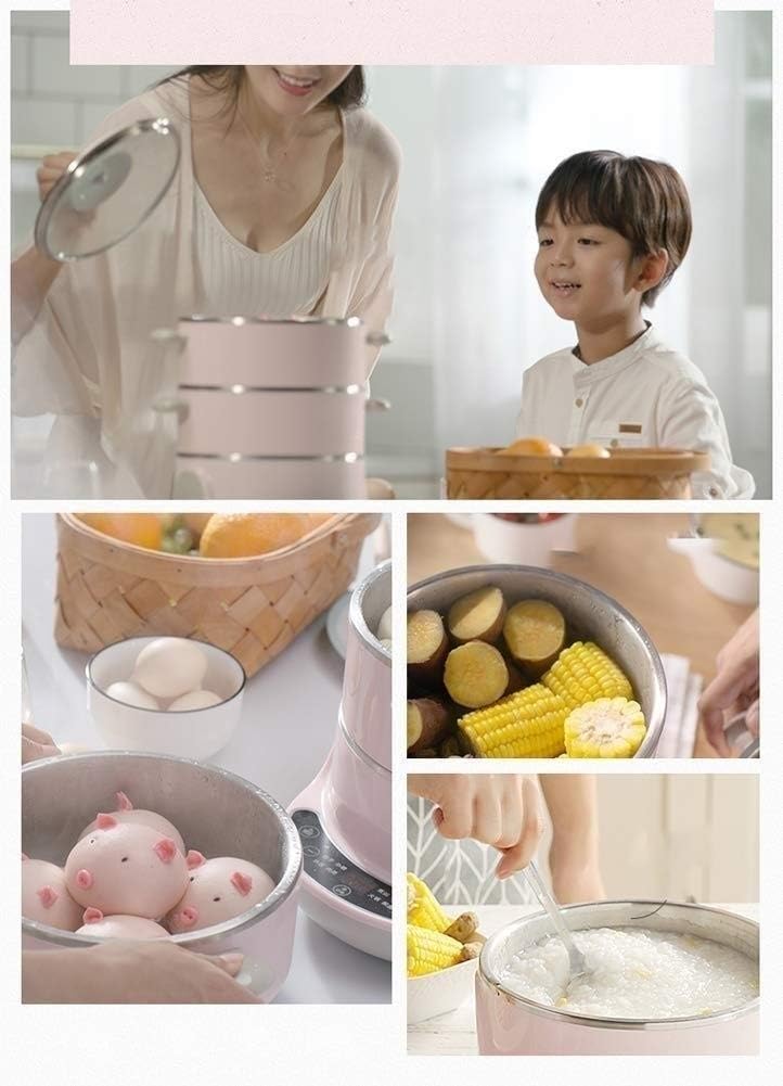 Tiered Food Steamer, Glass Lid Stackable Baskets Fast Cooking Vegetables And Foods 9.5 Hour Appointment Convenient for Your Cooking