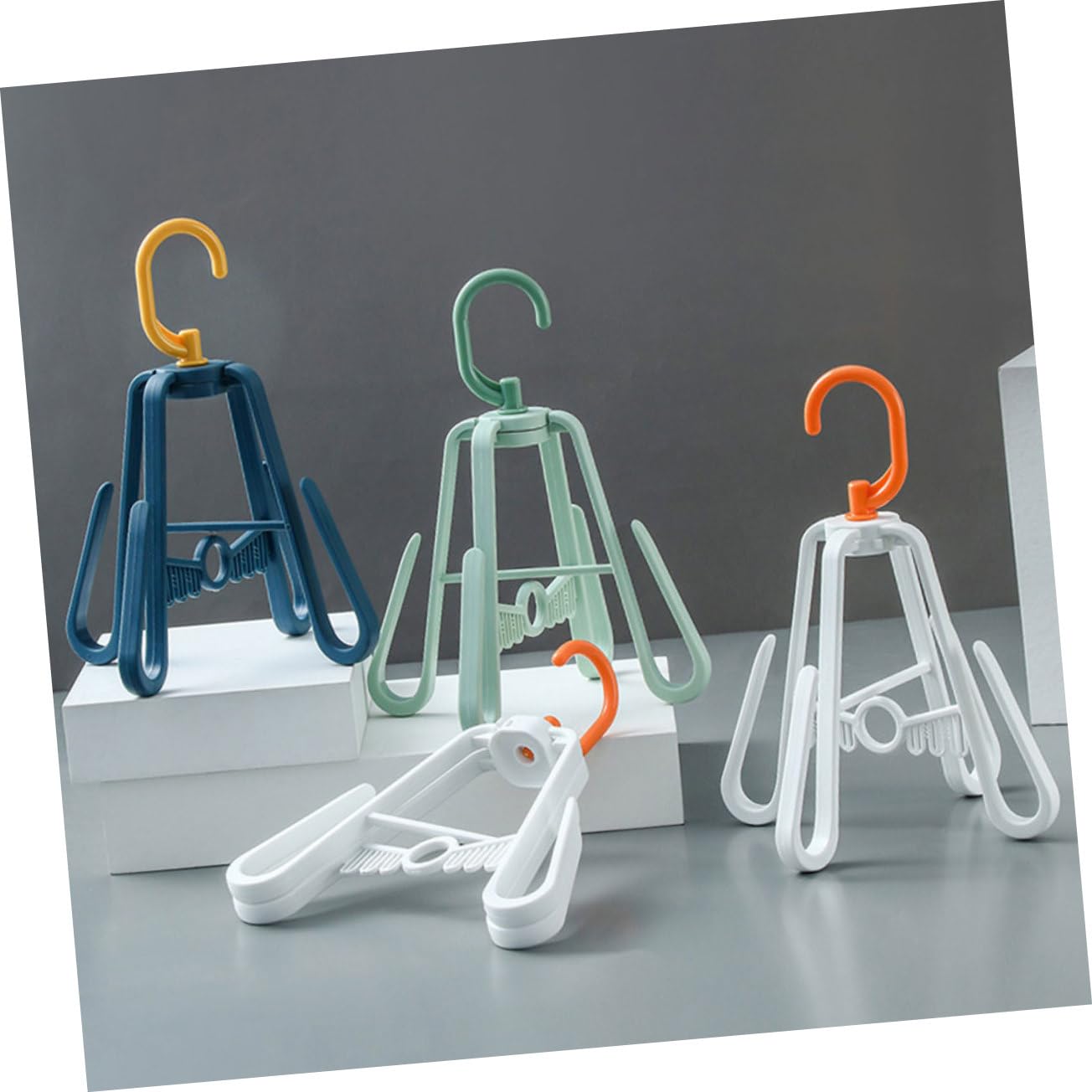 3 Portascarpe Rotanti Antivento | Ganci Doppi In PP Per Scarpe, Cinture, Sciarpe, Organizer Armadio