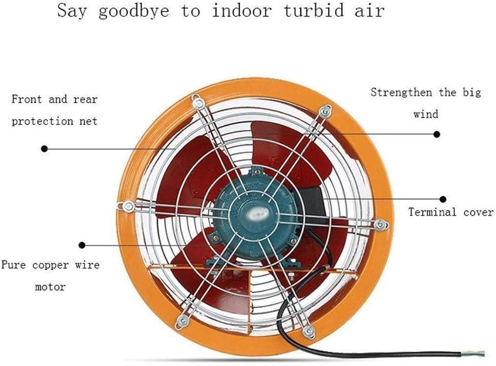 8" Inline Fan Toilet Bathroom, Metal Fan, Great Exhaust Fan for Grow Tent Exhaust and Intake