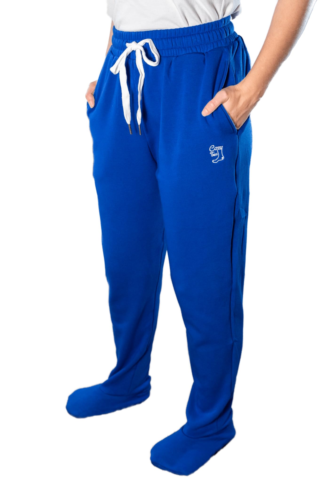 Cozy Toes - Adult Footed Sweatpants with Sherpa Fleece Lined Feet, Extremely Soft and Warm Footing