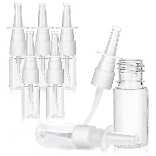 Miniatura 7 de Giantree 7 botellas de spray nasal, 0.3 onzas líquidas, botella de aerosol de nariz vacía pequeña transparente, reutilizable, pulverizadores de