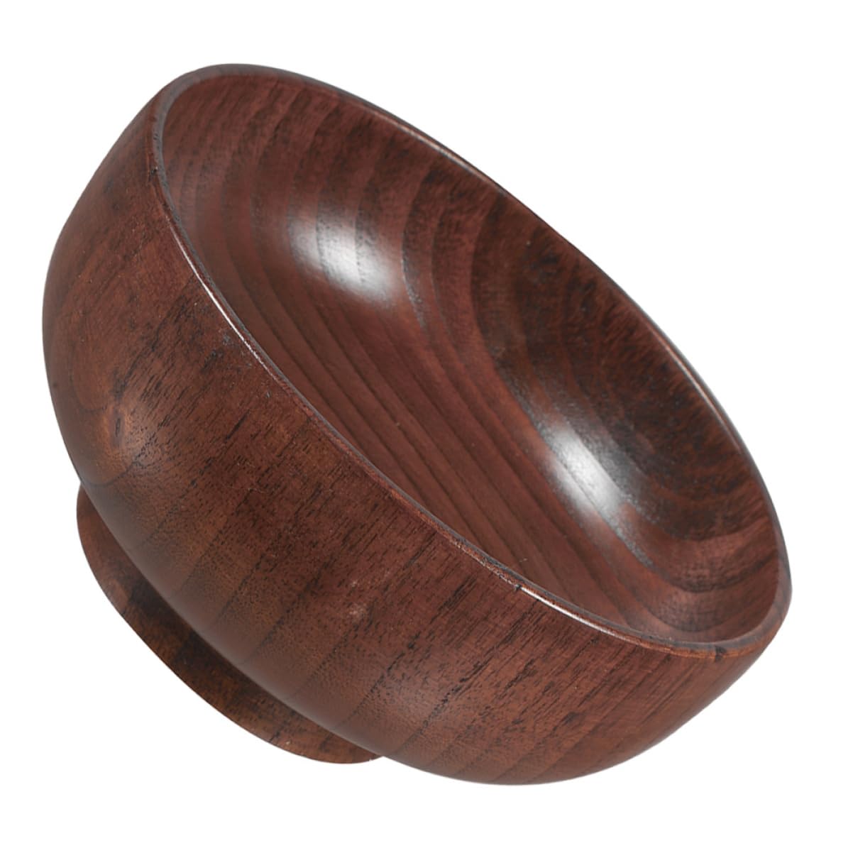 Cabilock 2 Piezas Tazón de Madera Anti-escalés Servicio servidores de Ensalada tazones pequeños tazón de Frutas Bol ensaladeras Cuencos de Frutas tazón Coffee