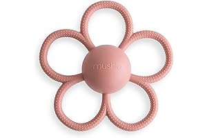 Mushie Silicone Baby Daisy Rattle Teether Toy