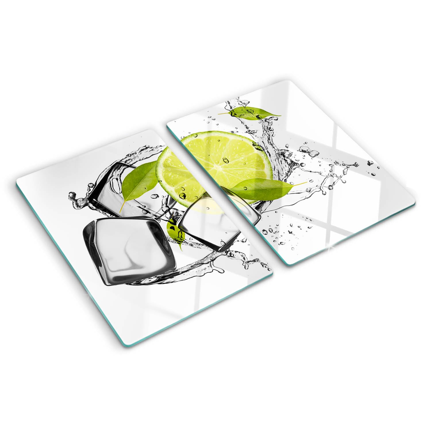 Planche en verre avec bords polis et impression contact alimentaire de haute qualité