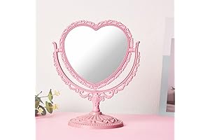 Pink Heart Vanity Makeup Mirror
